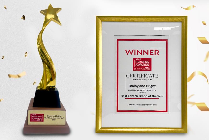 Arab Franchise Awards trophy and certificate